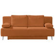 SCHLAFSOFA Spicy in Cord Orange  - Orange, MODERN, Textil/Metall (193/85/88cm) - Novel