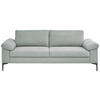 3-SITZER-SOFA in Flachgewebe Blaugrau  - Blaugrau/Schwarz, Design, Textil/Metall (226/89/97cm) - Pure Home Lifestyle