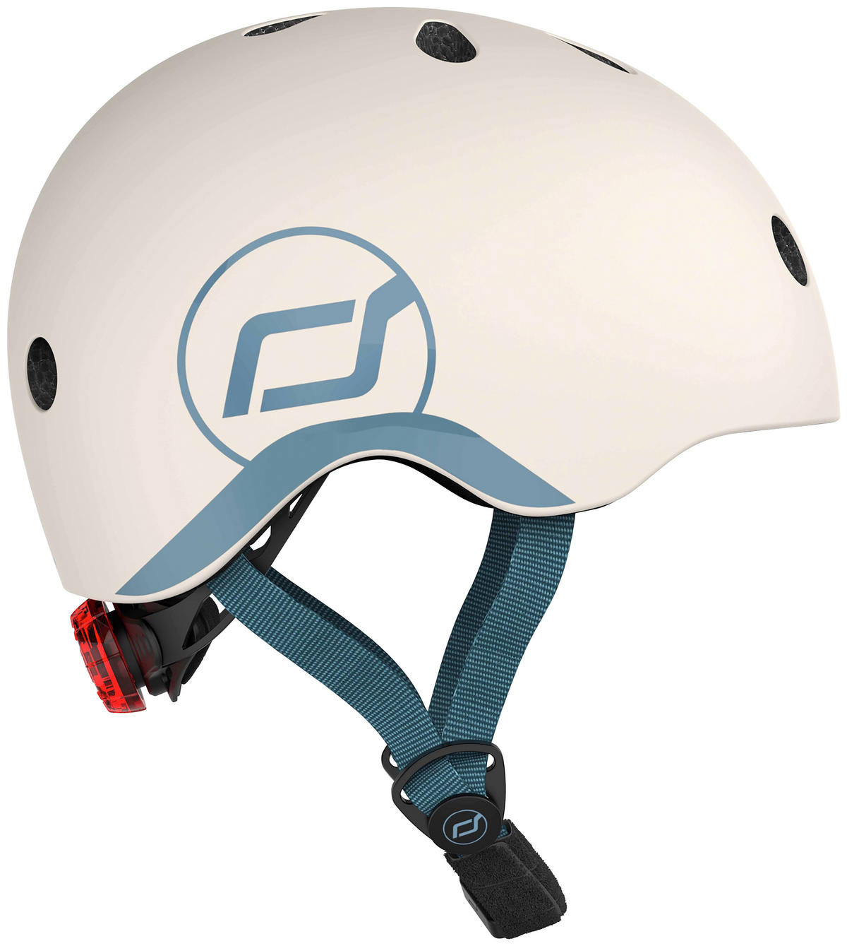 KINDERHELM Safety Helmet  - Blau/Hellgrau, Trend, Kunststoff/Textil (XXS-Snull) - Scoot and Ride