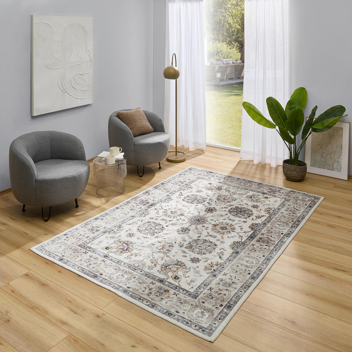 VINTAGE-TEPPICH 160/230 cm  in Beige  - Beige, Trend, Textil (160/230cm) - Novel