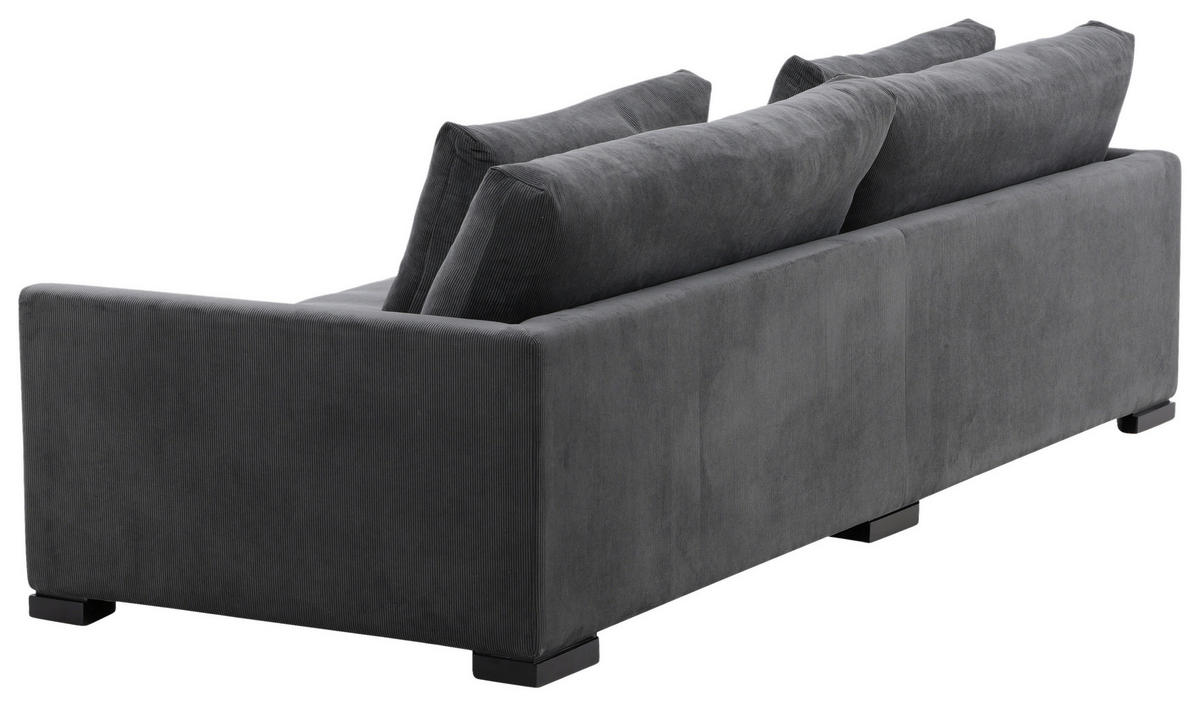 3-SITS SOFFA i mörkgrå  - mörkgrå, Design, trä/textil (270/82/105cm) - Livetastic