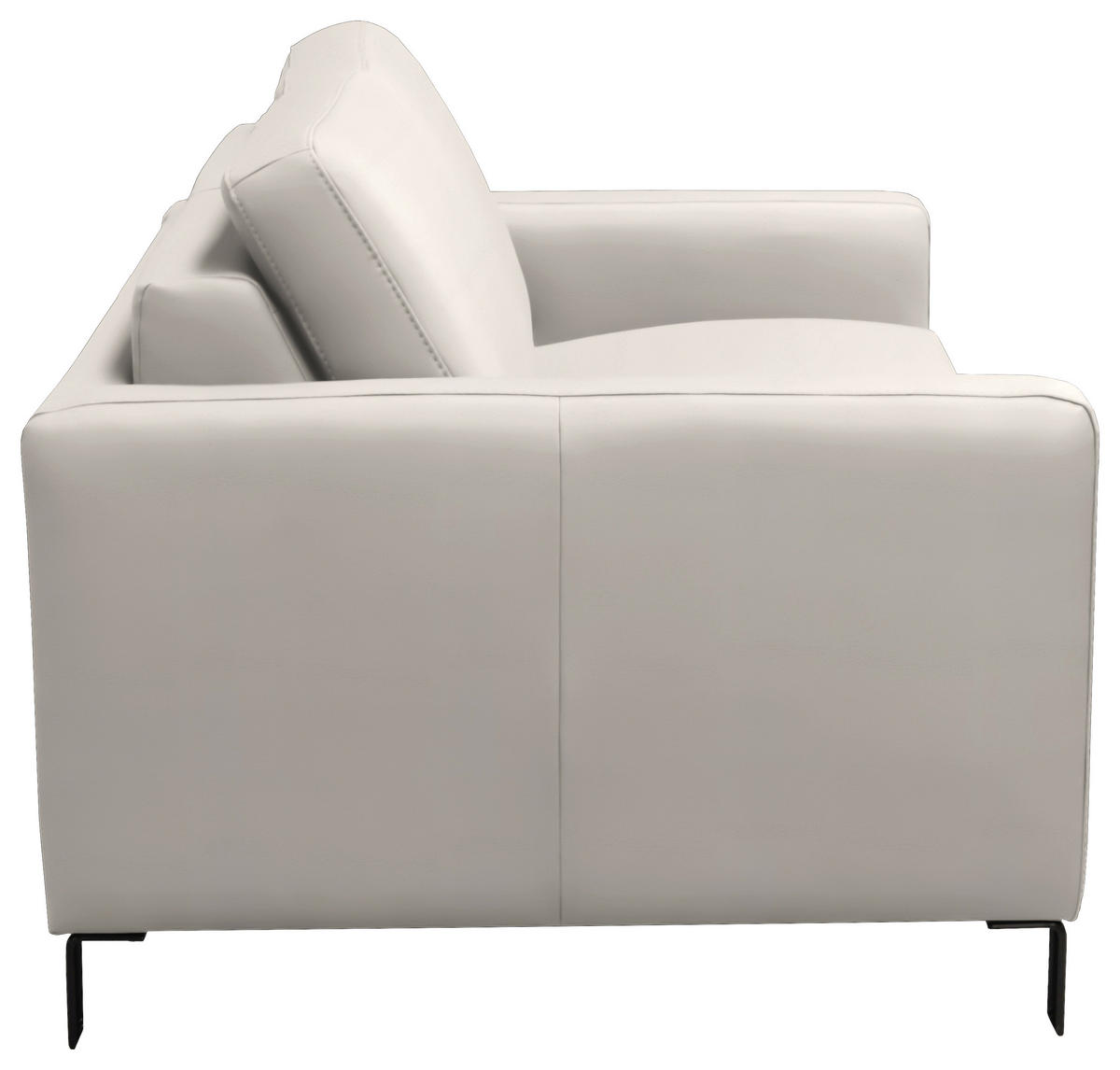 SCHLAFSOFA in Textil, Leder Ecru  - Ecru/Schwarz, Konventionell, Leder/Textil (190/87/100cm) - Celina Home