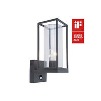 AUßENLEUCHTE Flair  - Schwarz, Basics, Glas/Metall (17.2/12cm)