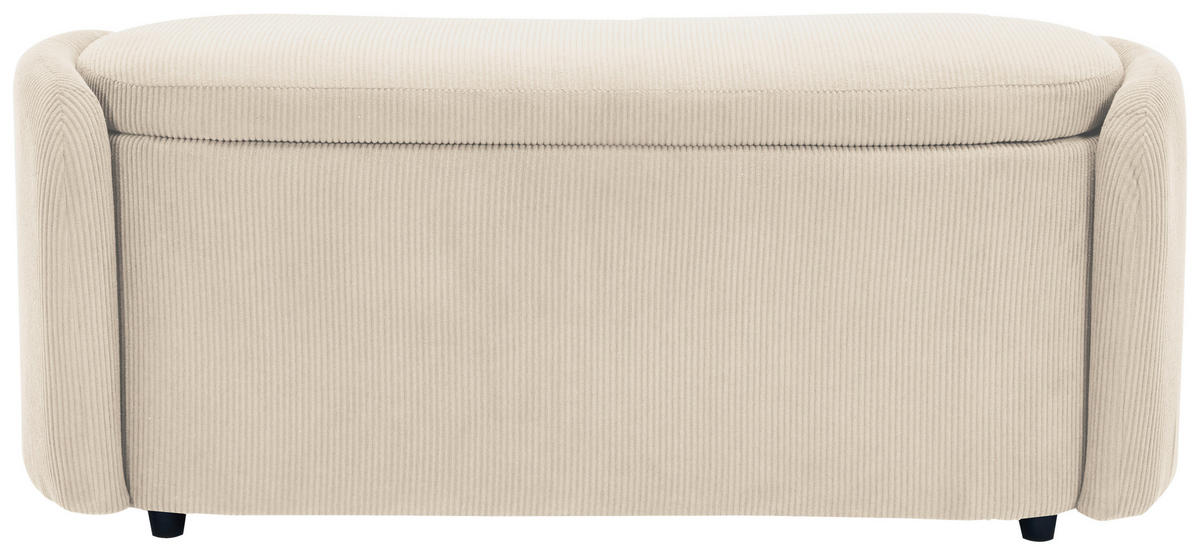 HOCKERBANK in Textil Beige  - Beige/Schwarz, Design, Kunststoff/Textil (114/47/42cm) - P & B