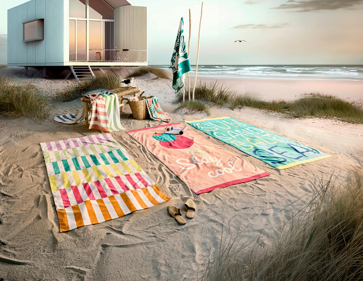 PEŠKIR ZA PLAŽU 90/180 cm , višebojna  - višebojna, tekstil (90/180cm) - Esposa
