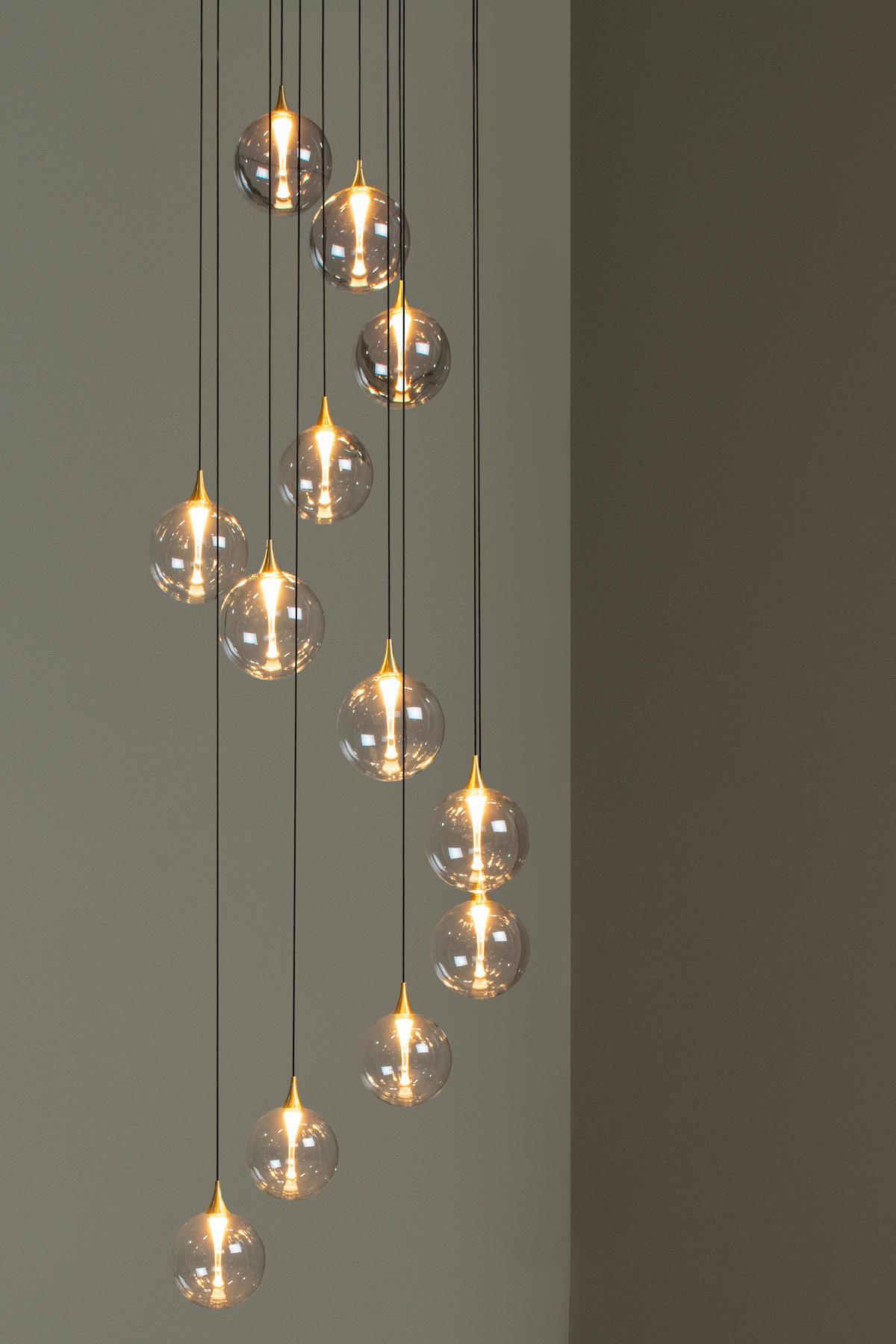 LED-HÄNGELEUCHTE GISELA 61/61/61 cm  - Transparent, Design, Glas (61/61/61cm) - Lucide