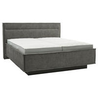 POLSTERBETT 180/200 cm,  in gepolstertes Kopfteil, Bettkasten, Lattenroste, Matratzen, H3 + H3 = fest  - Schieferfarben/Weiß, Design, Textil (180/200cm) - Musterring