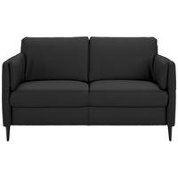 2,5-SITZER in Echtleder Schwarz  - Schwarz, Design, Leder/Metall (164/84/99cm) - Dieter Knoll