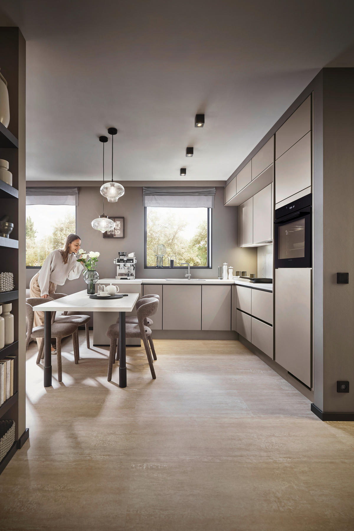 EINBAUKÜCHE   - Grau, Design, Holzwerkstoff - Xora