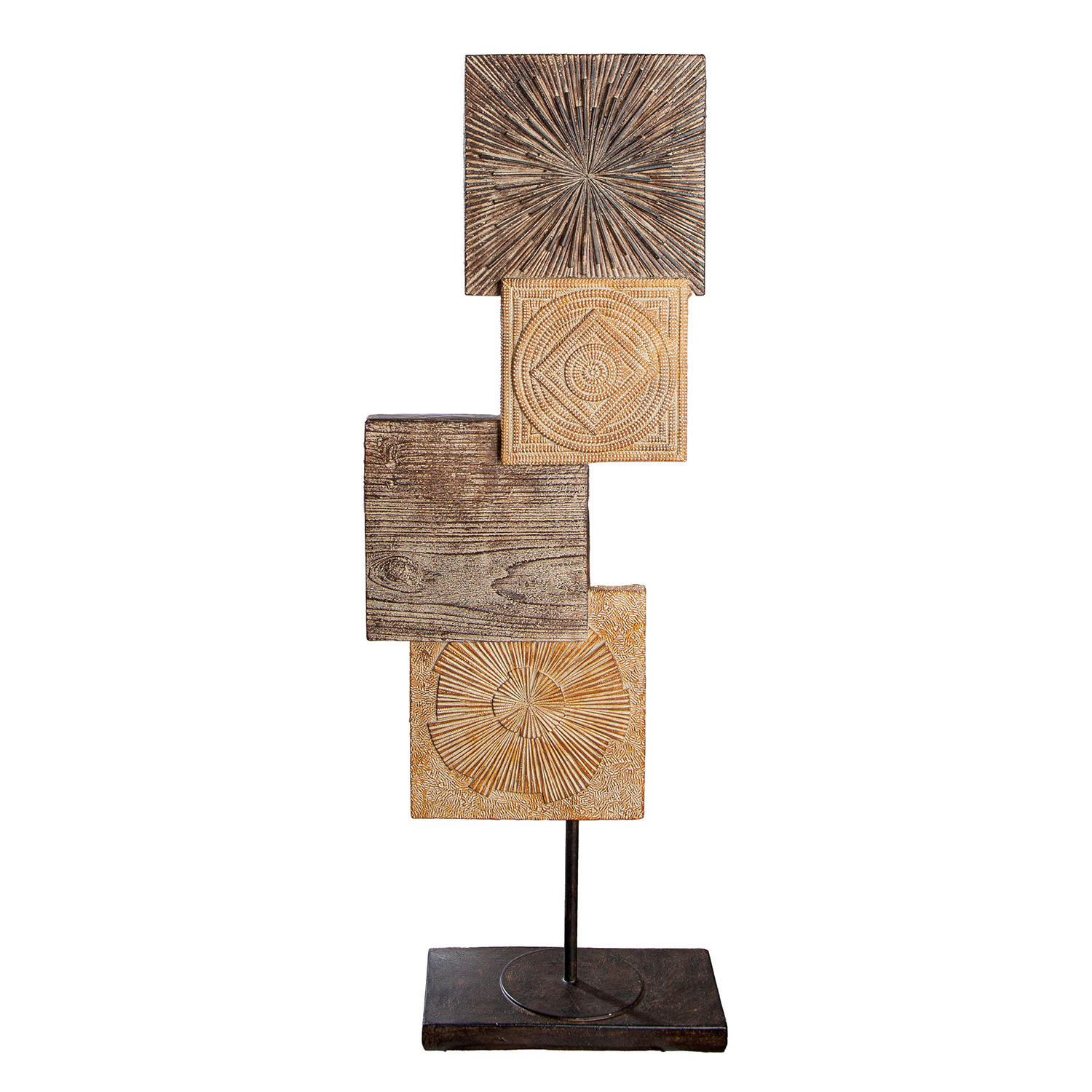 SKULPTUR - Hellbraun, LIFESTYLE, Kunststoff/Metall (25/69/12cm)