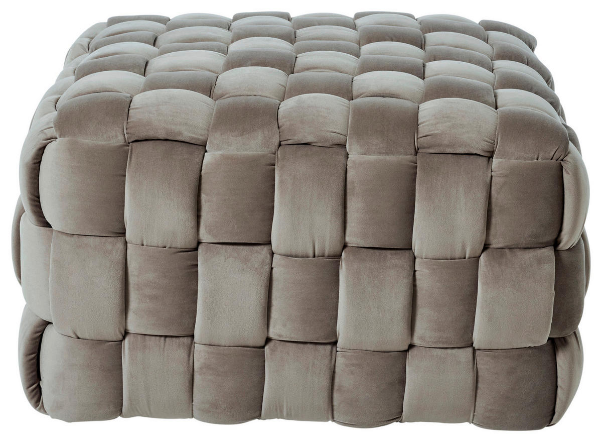 SITZWÜRFEL Samt  - Taupe, MODERN, Textil (78/43/78cm)