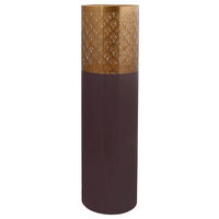 BODENVASE 90 cm  - Lila/Goldfarben, Trend, Metall (25/90cm) - Kayoom