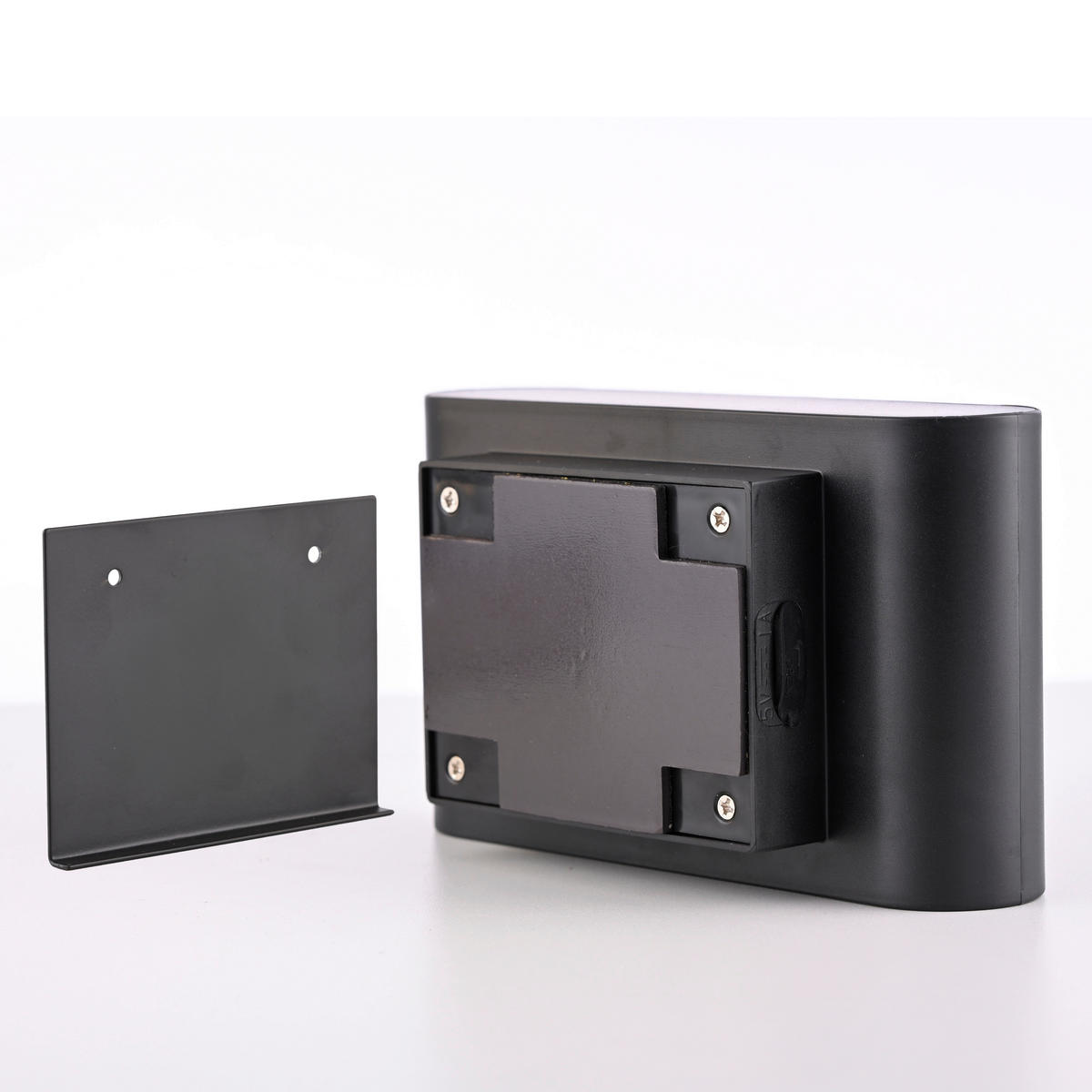 AKKU-WANDLEUCHTE 16/6,5/9,5 cm   - Schwarz, Design, Kunststoff/Metall (16/6,5/9,5cm)