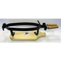 STALAK ZA PRŠUT  - boje oplemenjenog čelika, Konvencionalno, drvo/metal (21.5/15.5/18.5cm)