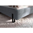 POLSTERBETT Beleuchtung 140/200 cm  in Grau  - Schwarz/Grau, MODERN, Textil/Metall (140/200cm) - Novel