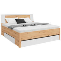 STAURAUMBETT 180/200 cm,  in Weiß, Eiche Artisan,  - Graphitfarben/Weiß, KONVENTIONELL, Holzwerkstoff (180/200cm)