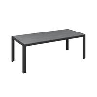 GARTENTISCH Metall, Kunststoff Grau, Dunkelgrau rechteckig  - Dunkelgrau/Grau, MODERN, Kunststoff/Metall (205/92/74cm) - Ambia Garden