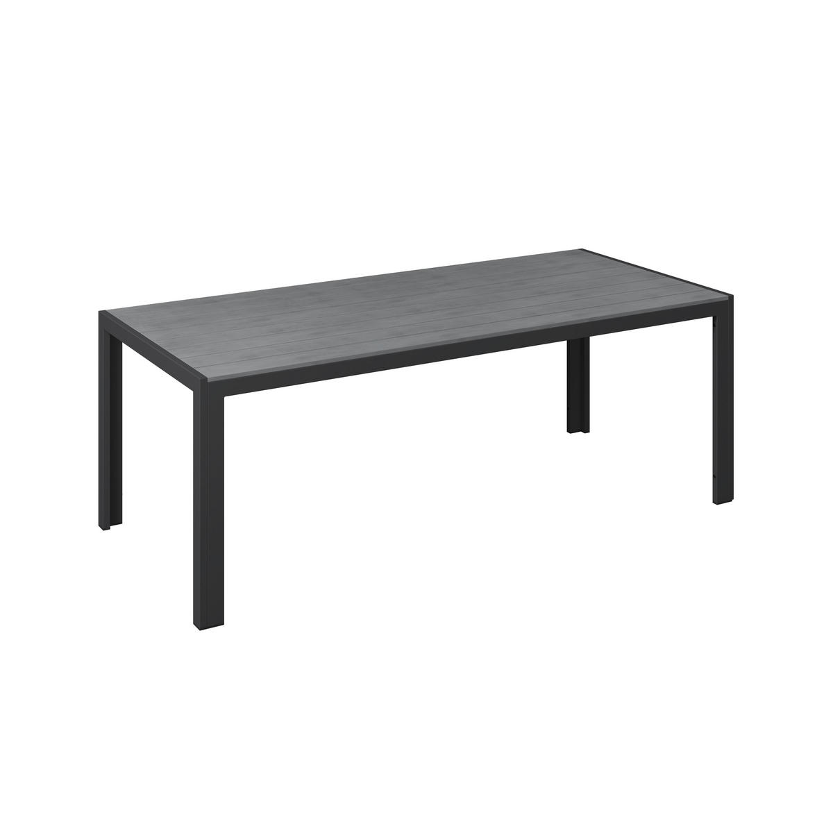 GARTENTISCH Metall, Kunststoff Grau, Dunkelgrau rechteckig  - Dunkelgrau/Grau, MODERN, Kunststoff/Metall (205/92/74cm) - Ambia Garden