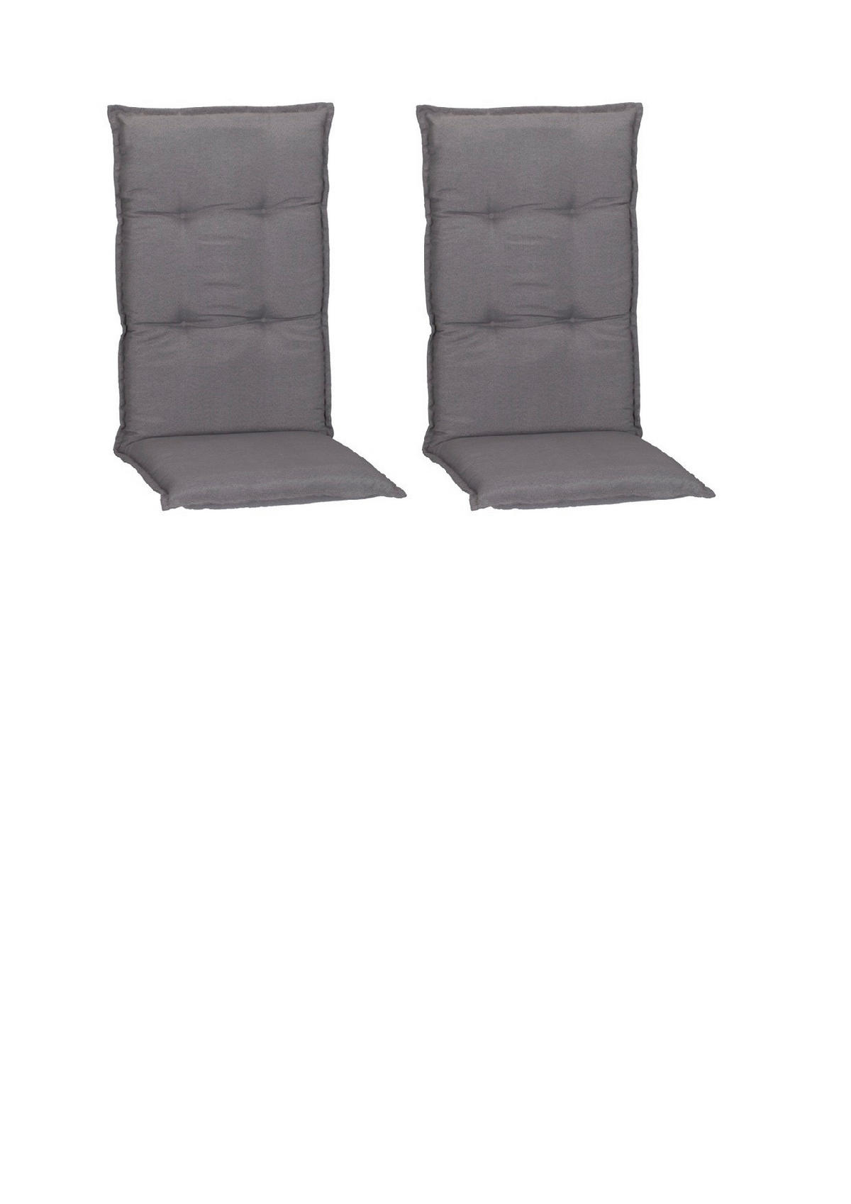 SADA POLSTRŮ NA ŽIDLI 2 ks, 118/46/8 cm - šedá, Basics, textil (118/46/8cm) - Gardenson