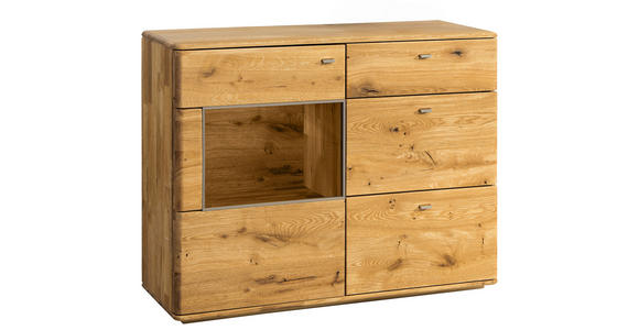 KOMMODE DENVER, 117/90/39 cm, 3 Schublade(n)  - Eichefarben, KONVENTIONELL, Holz (117/90/39cm) - Linea Natura