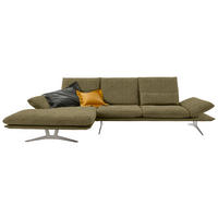 ECKSOFA  in Flachgewebe Grün  159/314 cm  - Grün, Design, Textil/Metall (159/314cm) - Koinor