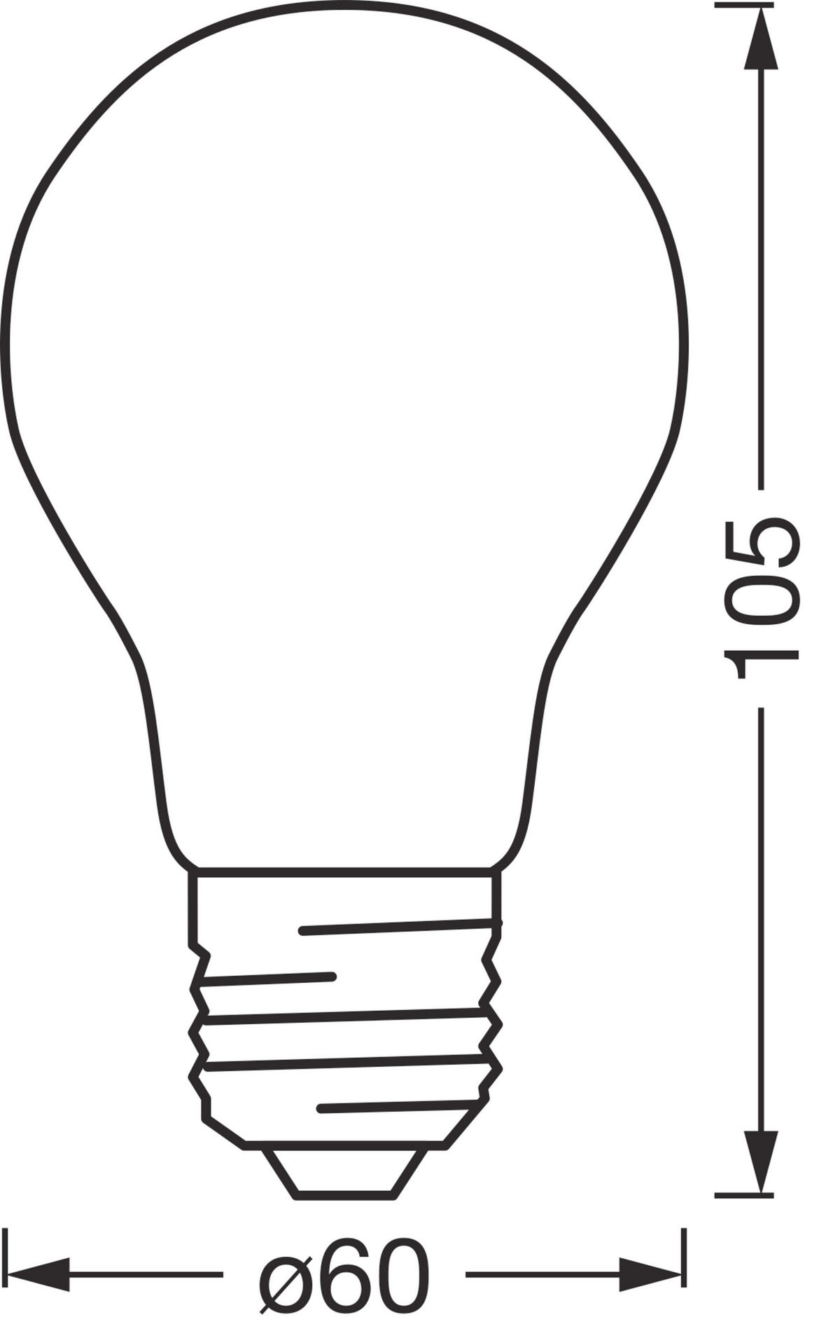 LED-FILAMENT-LEUCHTMITTEL E27 6 W 680 lm  - Goldfarben, Basics, Glas (6/10,5cm) - Osram