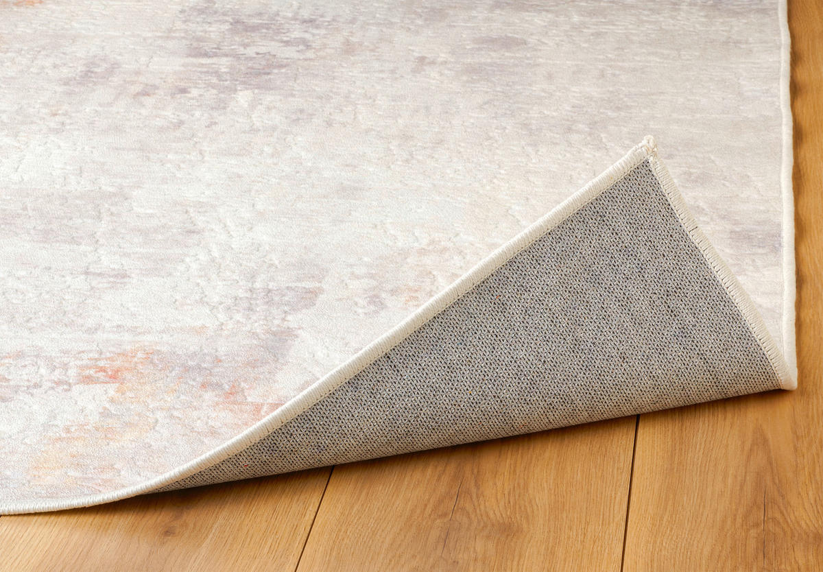 LÄUFER Ondea Jorg 80/300 cm  in Hellgrau, Rostfarben, Grauweiß  - Rostfarben/Hellgrau, Design, Kunststoff/Textil (80/300cm) - Lindorug