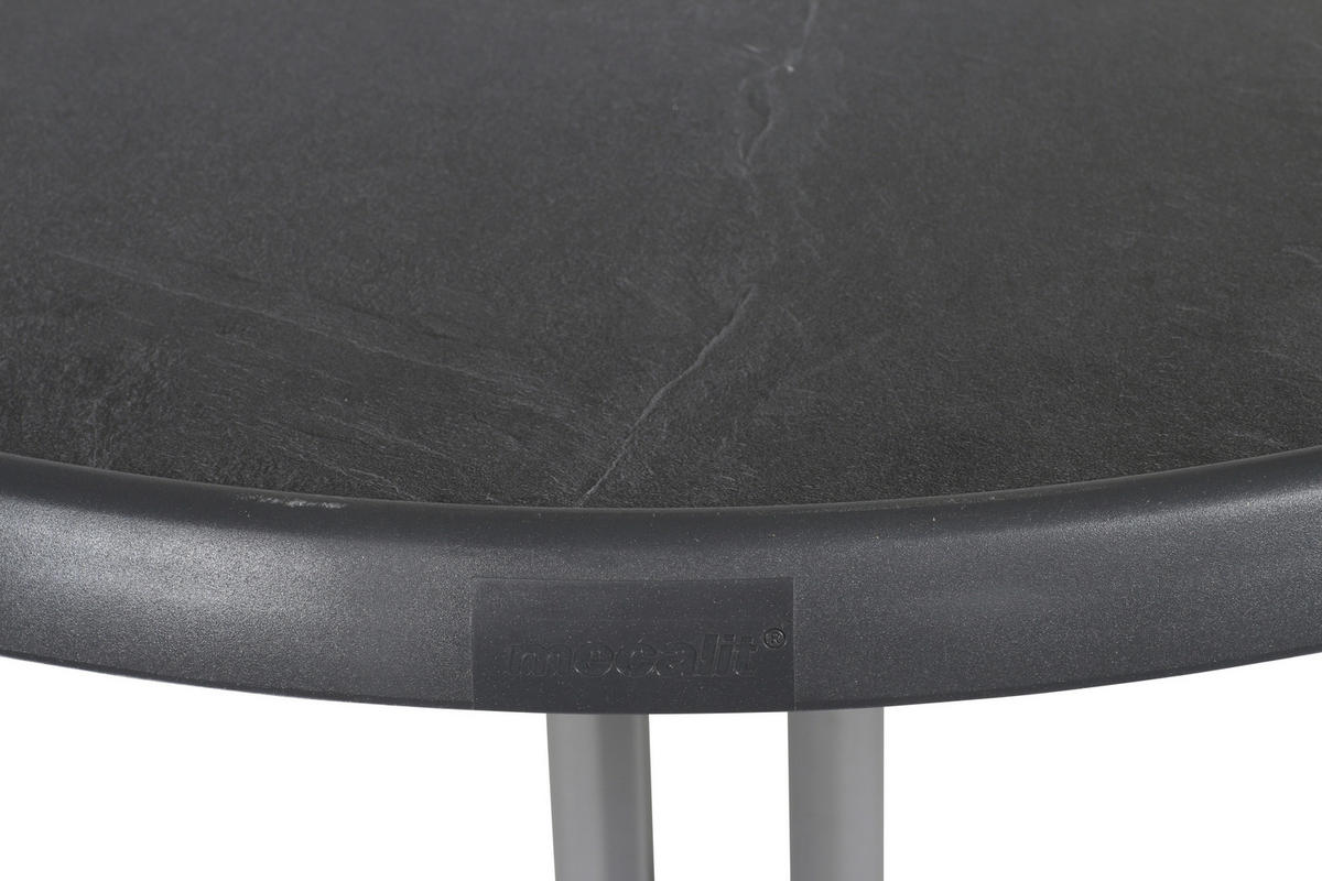 GARTENTISCH 86/86/72 cm Holzwerkstoff rund  - Graphitfarben, MODERN, Holzwerkstoff/Metall (86/86/72cm) - Sieger