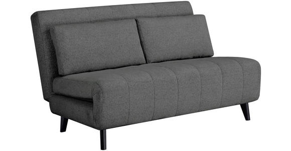 SCHLAFSOFA Webstoff Dunkelgrau  - Dunkelgrau/Schwarz, Design, Holz/Textil (143/82/88cm) - Carryhome