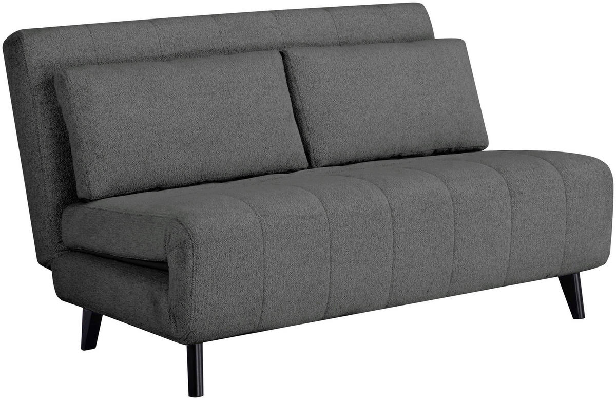 SCHLAFSOFA Webstoff Dunkelgrau  - Dunkelgrau/Schwarz, Design, Holz/Textil (143/82/88cm) - Carryhome