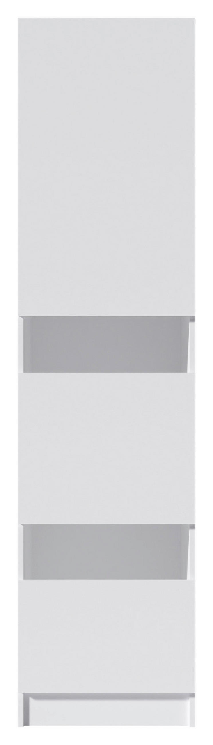 MEHRZWECKSCHRANK 50/200/68 cm  in Weiß  - Schwarz/Weiß, Design, Holzwerkstoff/Metall (50/200/68cm) - Milino