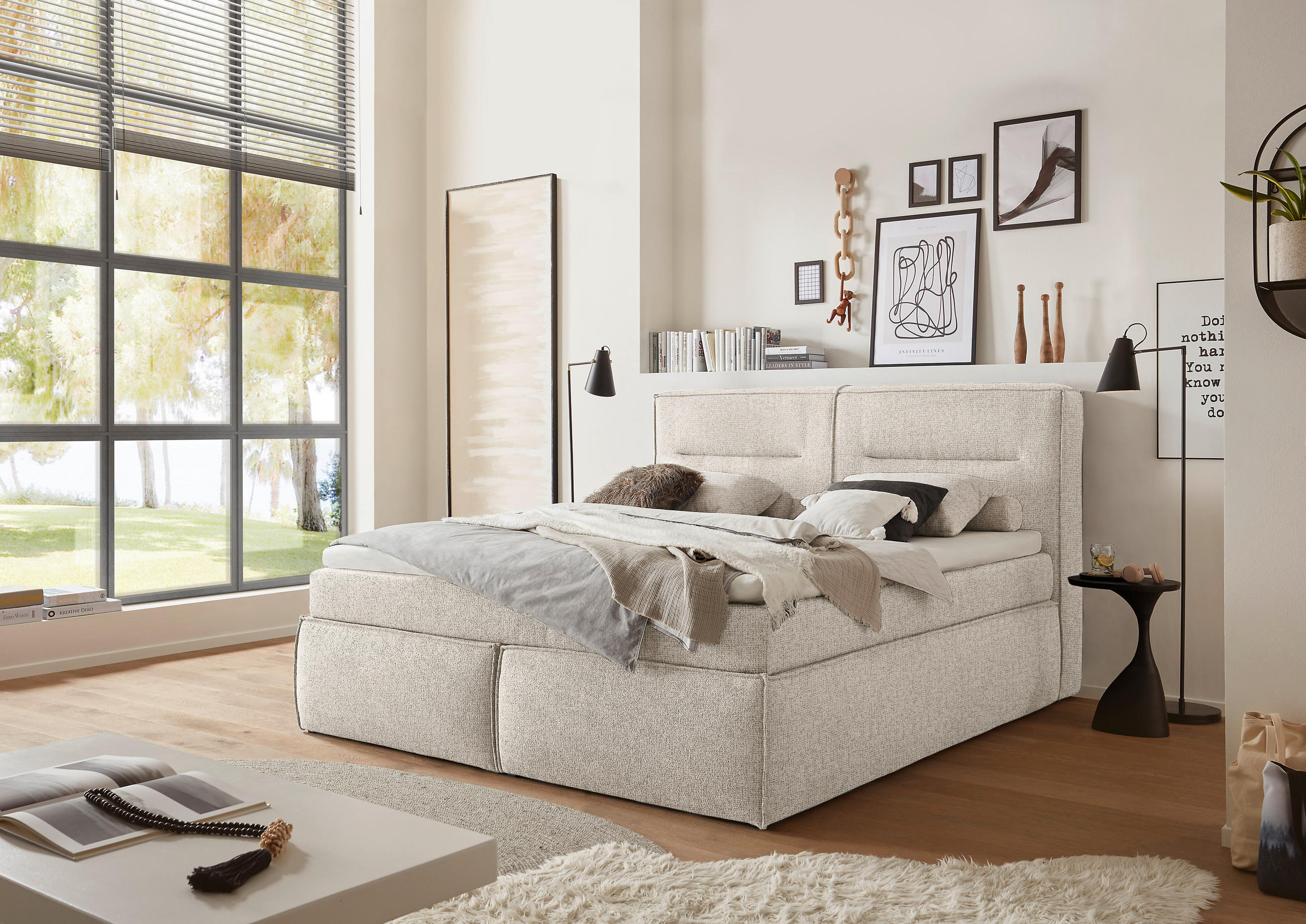MID.YOU POSTEL BOXSPRING, 180/200 cm,