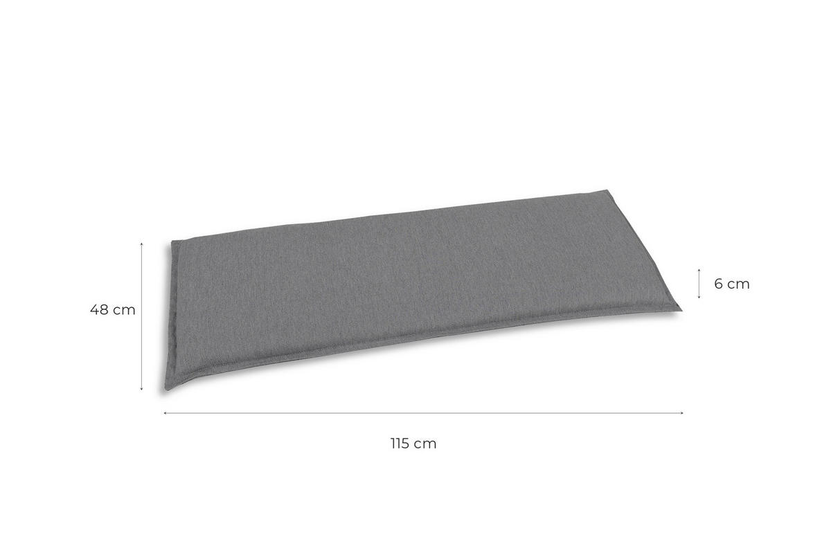 BANKAUFLAGE Uni  - Grau, Basics, Textil (48/6/115cm)