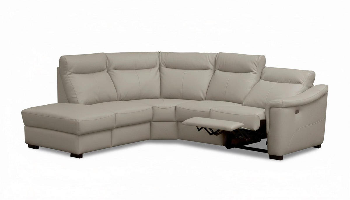 ECKSOFA  in Lederlook Echtleder Schlammfarben  229/260 cm  - Wengefarben/Schlammfarben, Design, Leder/Holz (229/260cm) - Livetastic
