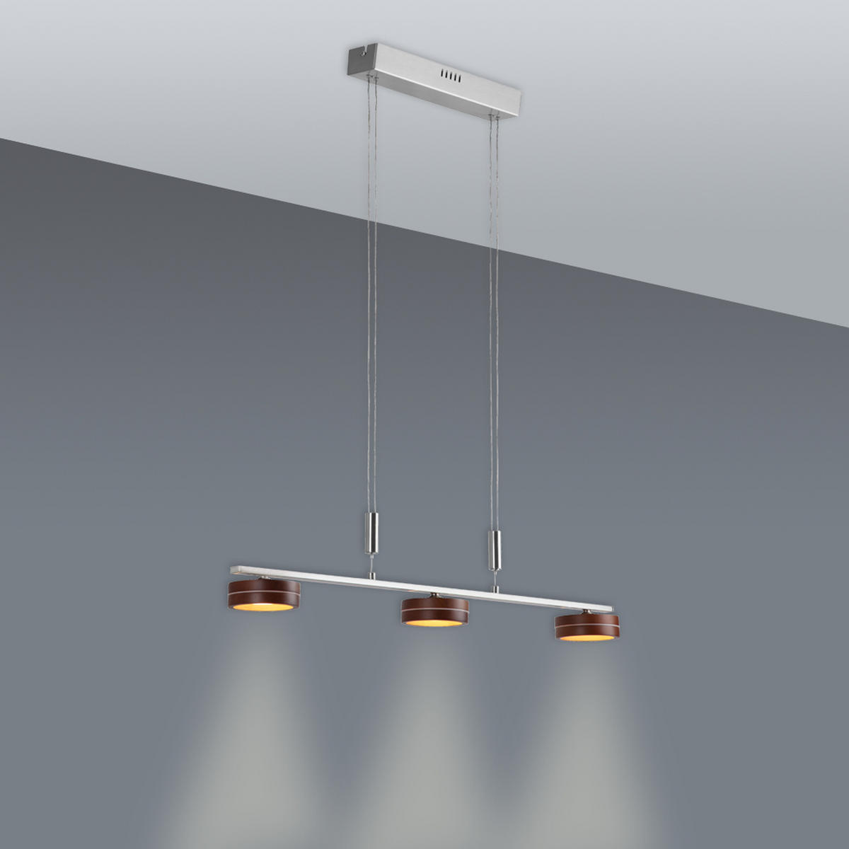 LED-HÄNGELEUCHTE 75/10/80-150 cm  - Natur, Holz/Metall (75/10/80-150cm) - Näve