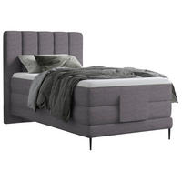 BOXSPRINGBETT 120/200 cm  in Grau  - Schwarz/Grau, Natur, Textil/Metall (120/200cm) - Esposa