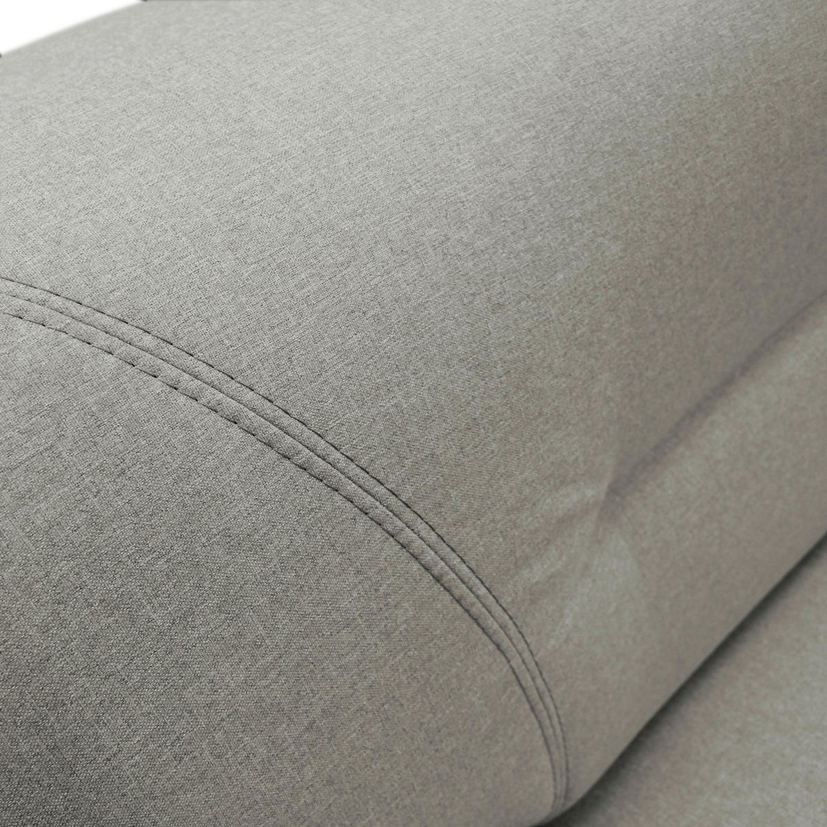 ECKSOFA Beige Flachgewebe  - Beige/Silberfarben, Design, Kunststoff/Textil (167/281cm) - MID.YOU