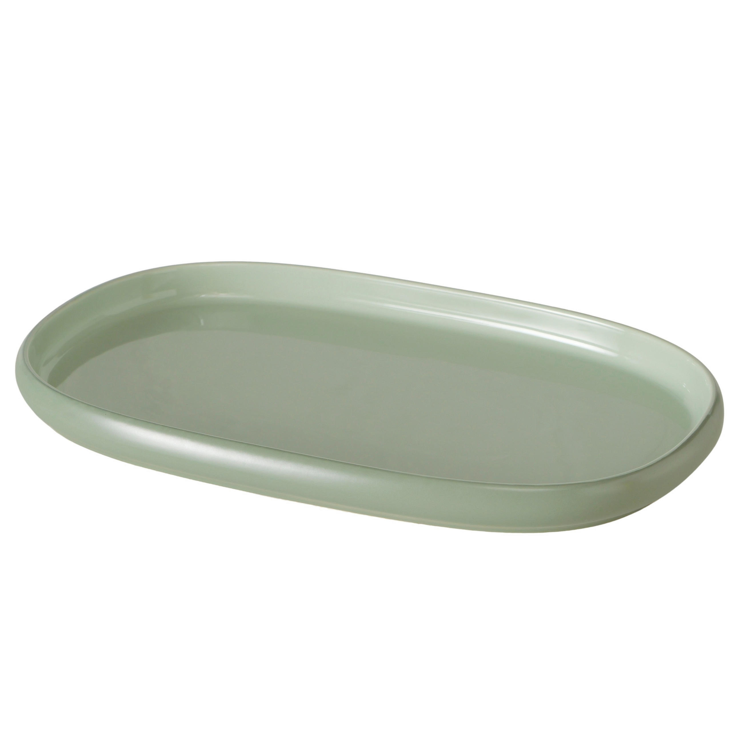 SERVIERPLATTE  - Salbeigrün, Basics, Keramik (30/19,4/2,5cm) - Ambia Home