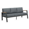 LOUNGESOFA  - Anthrazit/Naturfarben, Design, Holz/Textil (191/74/75cm) - Ambia Garden