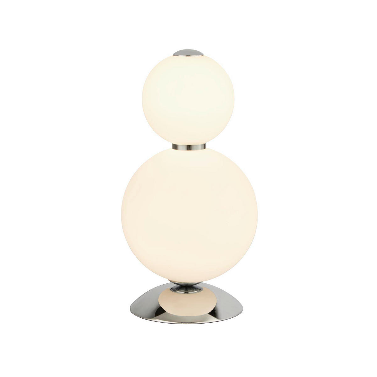 LED-TISCHLEUCHTE Snowball 18/60 cm   - Chromfarben/Weiß, Basics, Glas/Metall (18/60cm) - Searchlight