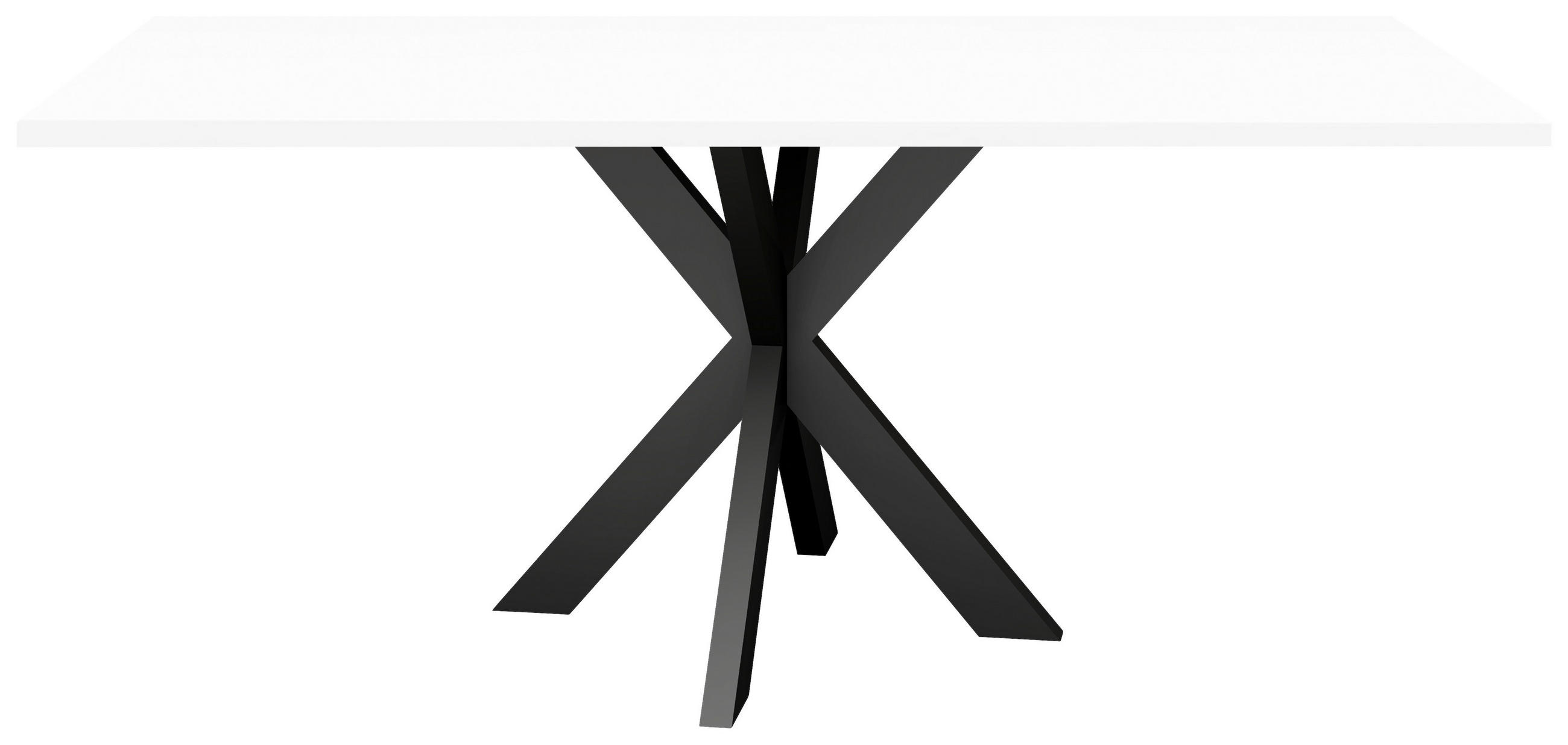 ESSTISCH rechteckig Schwarz, Weiß  - Schwarz/Weiß, MODERN, Holzwerkstoff/Metall (140/90/78cm) - Livetastic