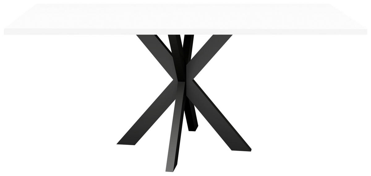 ESSTISCH rechteckig Schwarz, Weiß  - Schwarz/Weiß, MODERN, Holzwerkstoff/Metall (140/90/78cm) - Livetastic