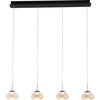 LED-HÄNGELEUCHTE 95/10/200 cm    - Bernsteinfarben/Schwarz, Design, Glas/Metall (95/10/200cm) - Fabas Luce
