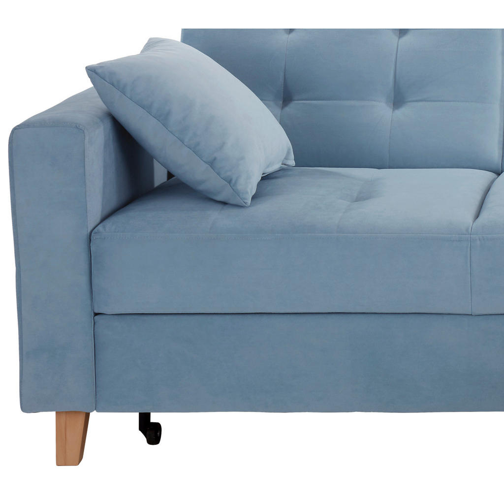 Thumbnail - Livetastic Ecksofa, Hellblau, Textil, 3-Sitzer, Füllung: Schaumstoff, seitenverkehrt montierbar, L-Form, 231x160 cm, Mad...