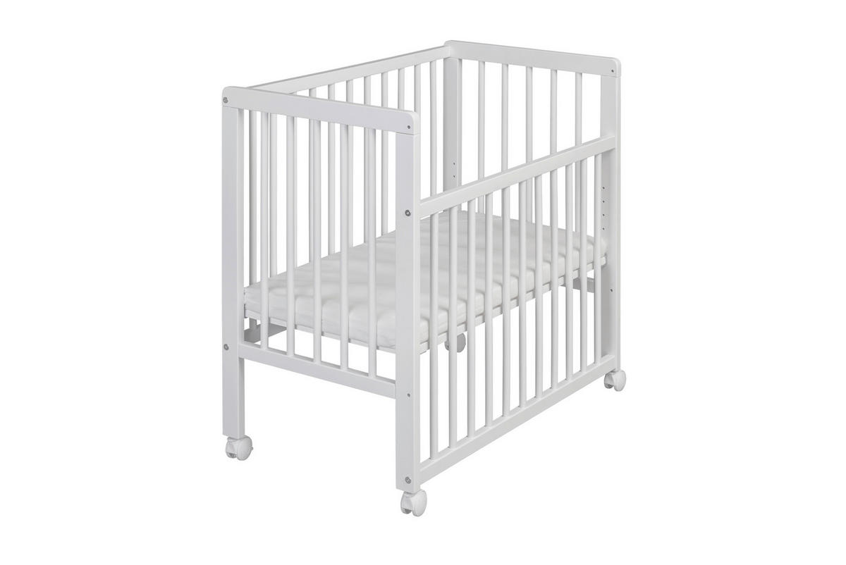 BEISTELLBETT NINA 85/48/83 cm  - Weiß, Basics, Holz (85/48/83cm) - My Baby Lou