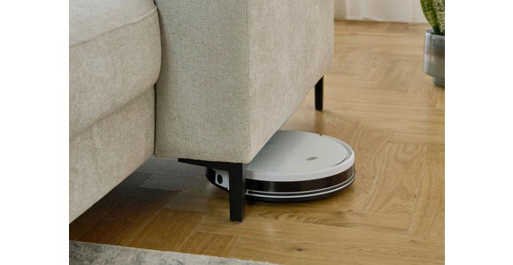 WOHNLANDSCHAFT Dieter Knoll Greige Chenille  - Greige/Schwarz, Design, Textil/Metall (235/349/175cm) - Dieter Knoll