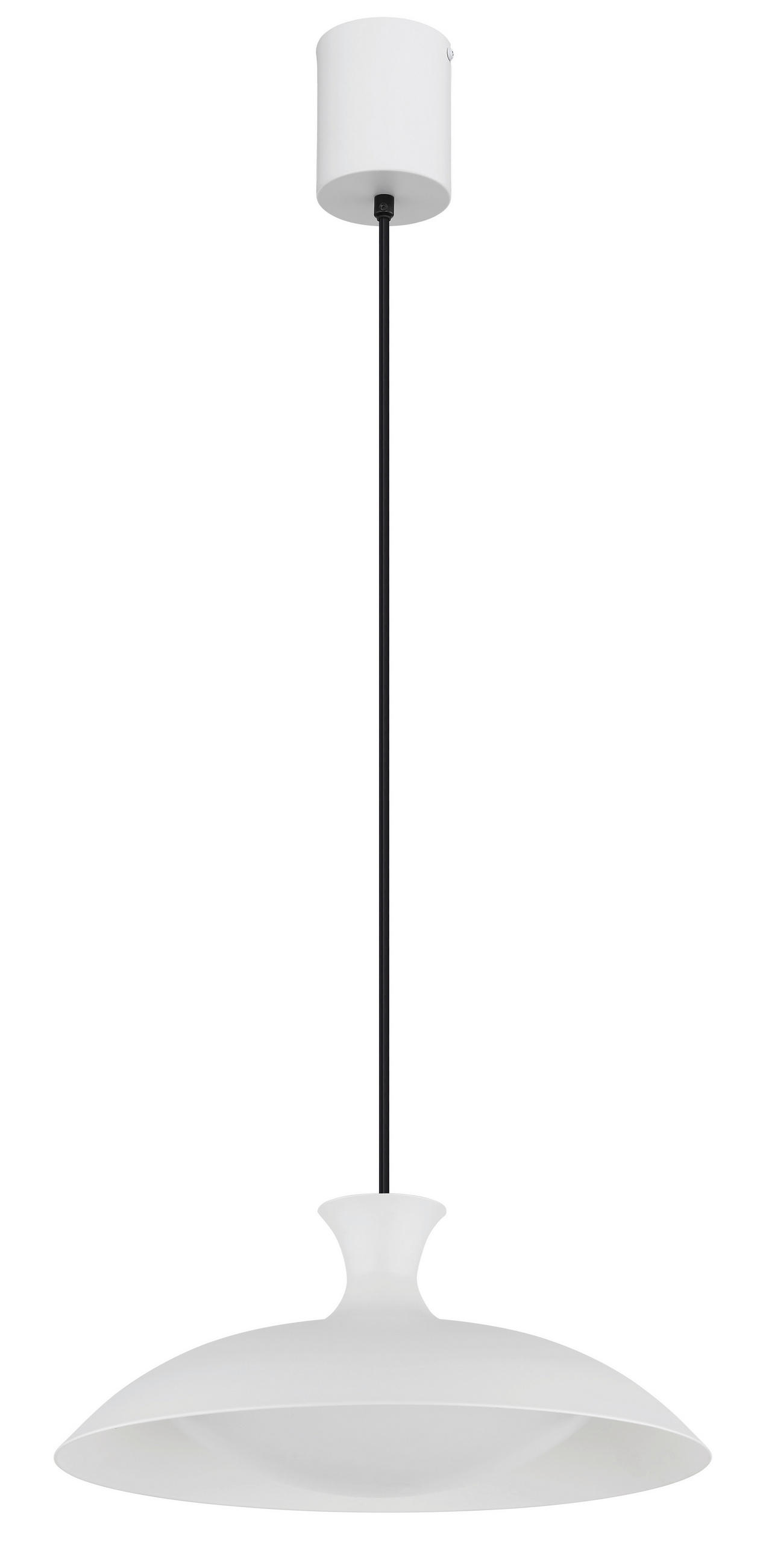 LED-HÄNGELEUCHTE ROCHA 40/150 cm   - Opal/Schwarz, KONVENTIONELL, Kunststoff/Metall (40/150cm) - Globo