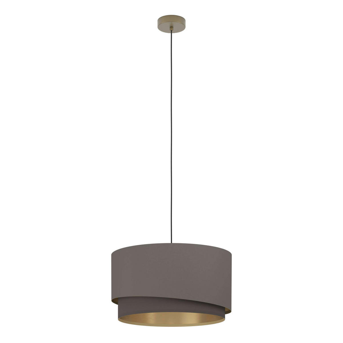 HÄNGLAMPA 45 cm  - brun/cappuccino, Basics, metall/textil (45cm) - Eglo