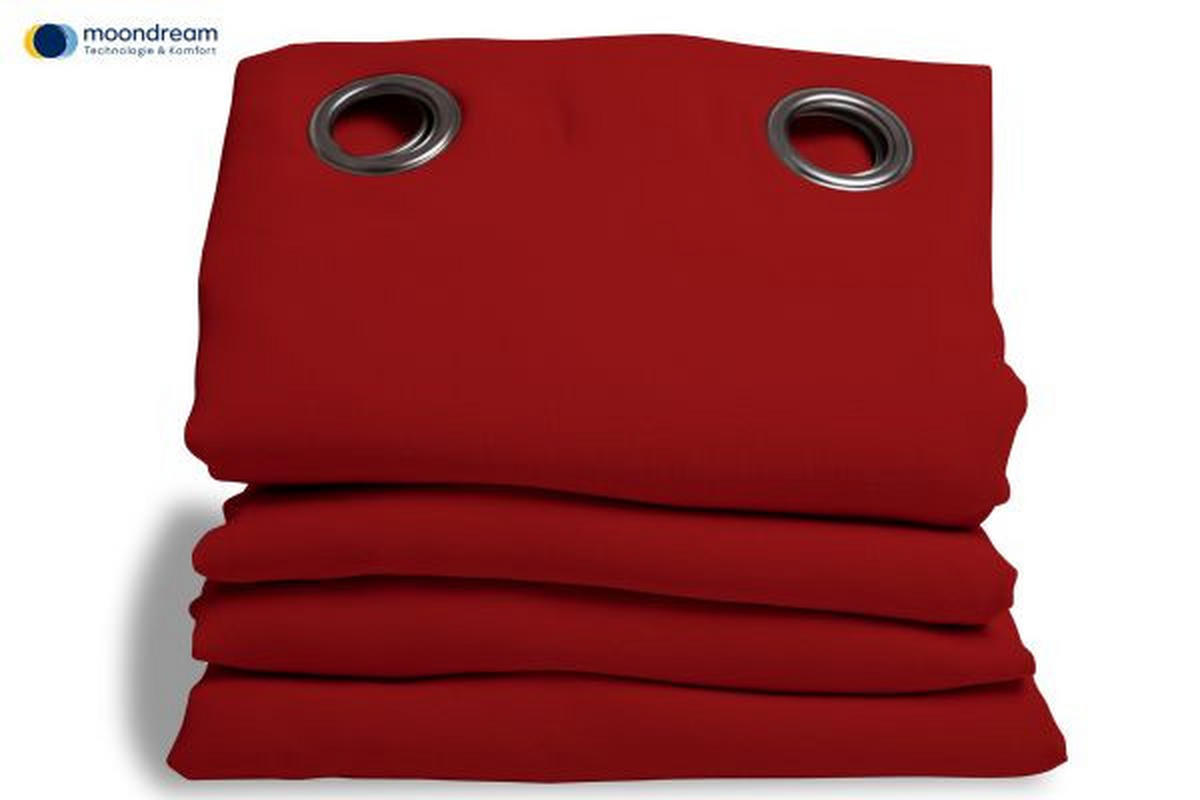LÄRMSCHUTZVORHANG Verdunkelung  - Rot, Design, Textil (145/260cm)