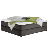 BOXSPRINGBETT 200/200 cm  in Anthrazit  - Anthrazit/Schwarz, Design, Textil (200/200cm) - home24